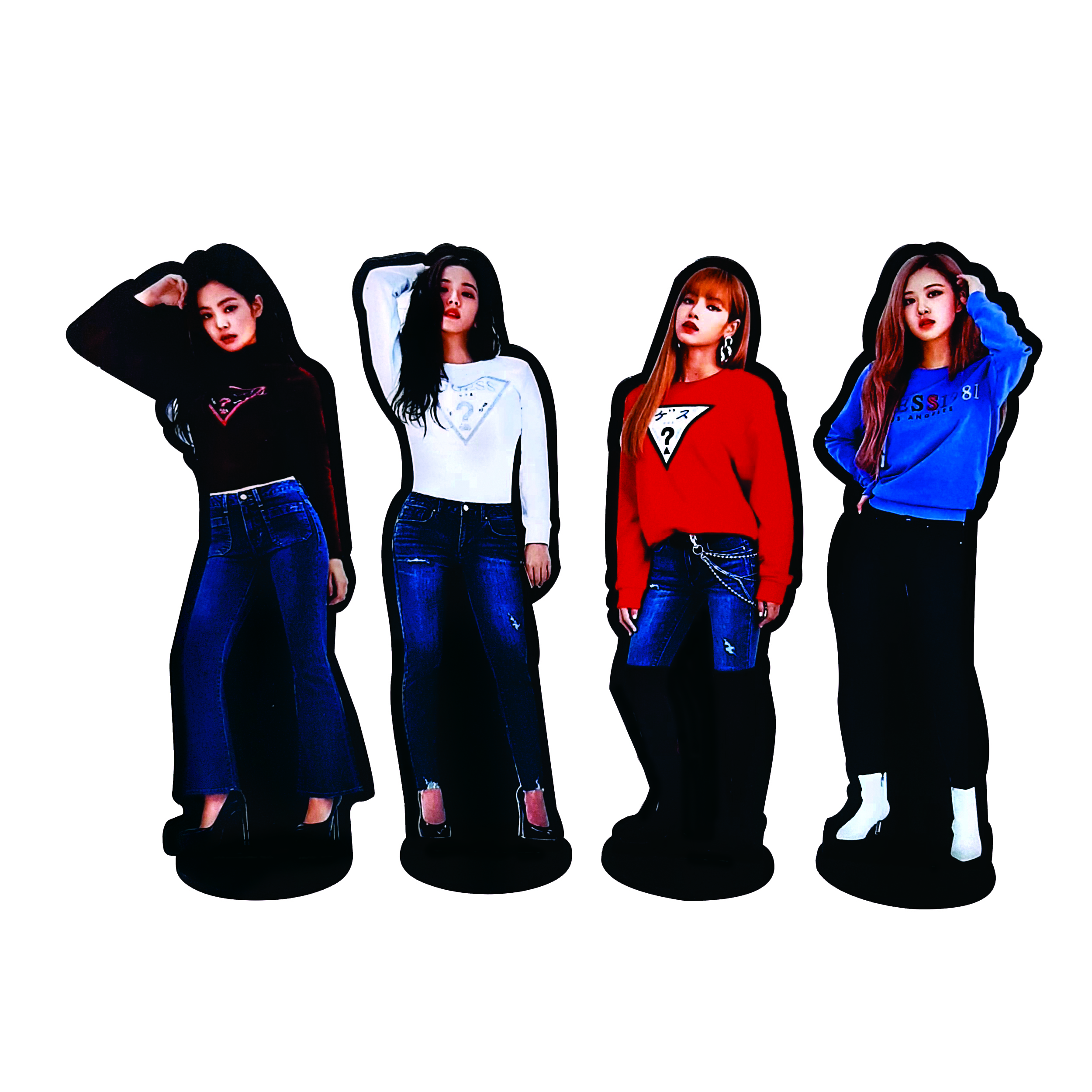 استند رومیزی تزیینی مدل بلک پینک کد 15C مجموعه 4 عددی