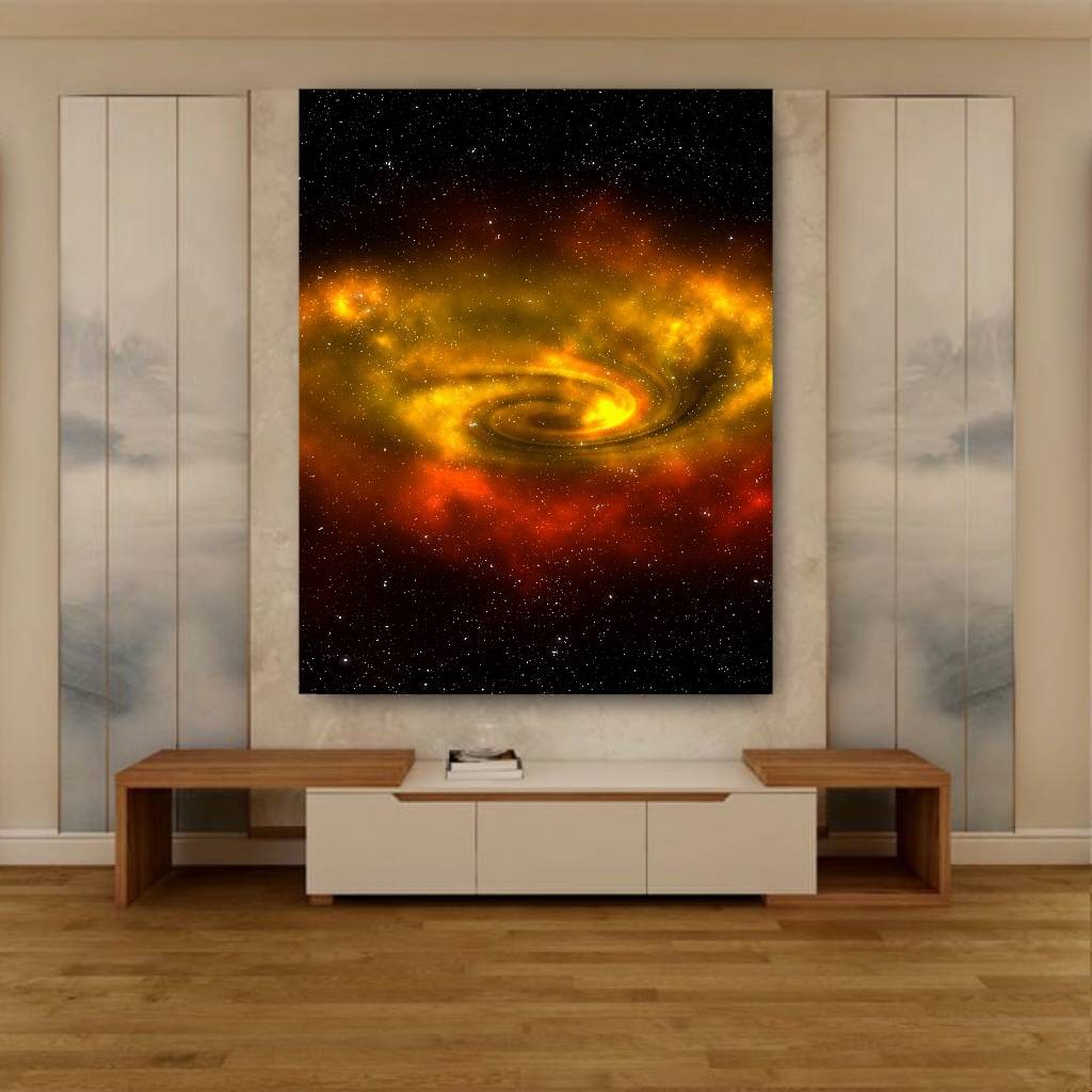 تابلو بوم طرح کرم سیاره و کهکشان مدل SDB318