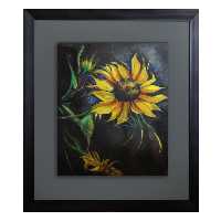 تابلو نقاشی پاستل مدل آفتابگردان های خاموش