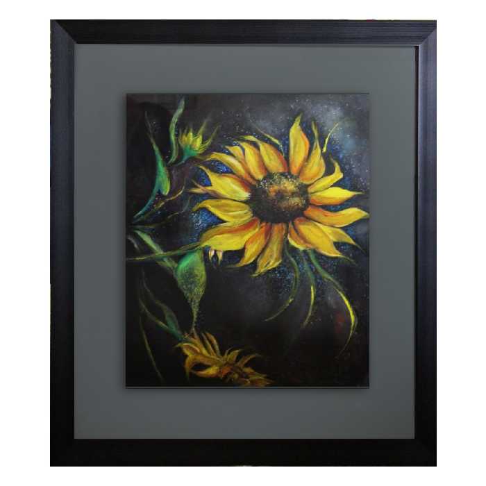 تابلو نقاشی پاستل مدل آفتابگردان های خاموش