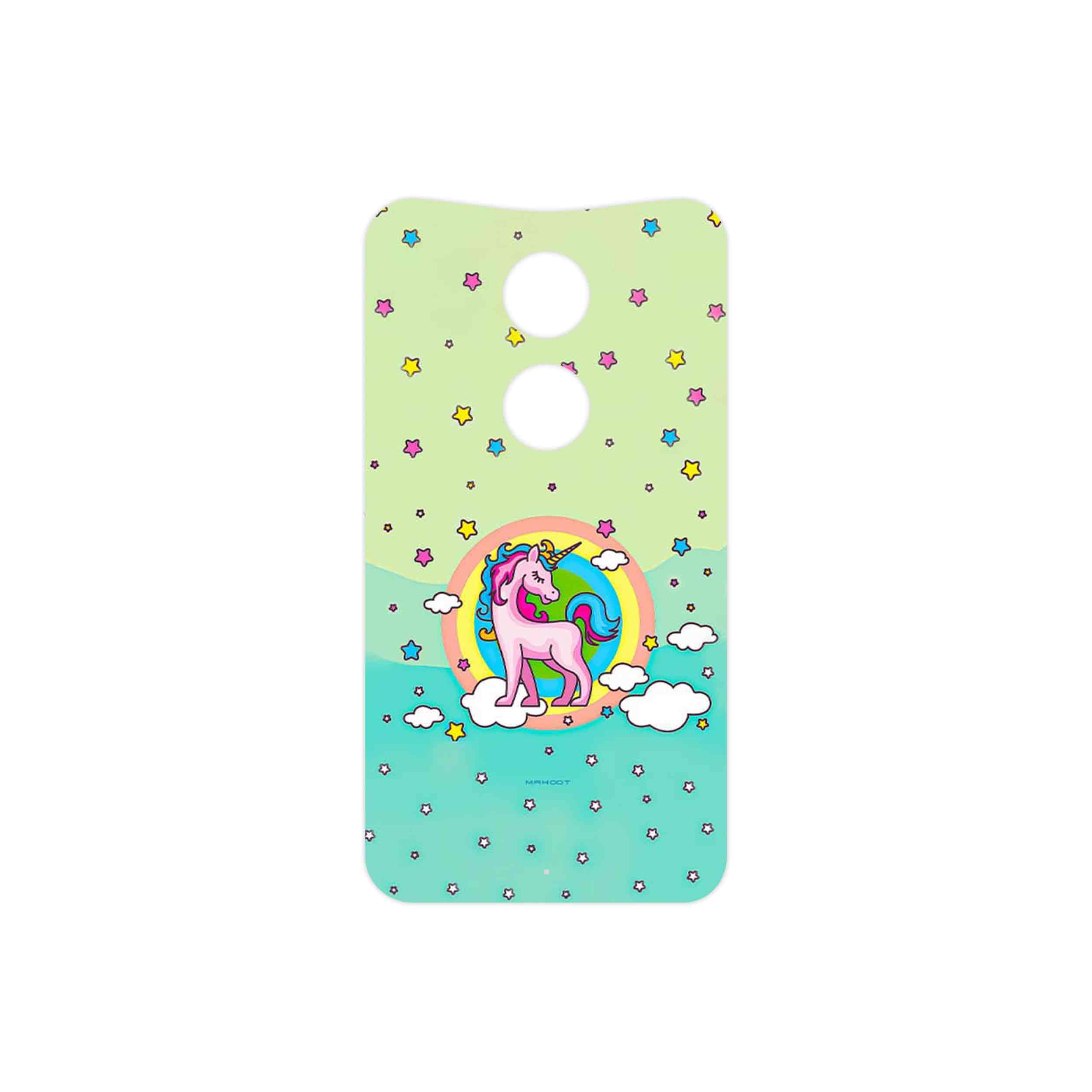 برچسب پوششی ماهوت مدل Rainbow unicorn adventure مناسب برای گوشی موبایل موتورولا Moto X 2014