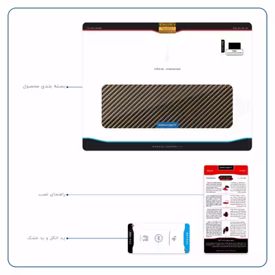 برچسب پوششی ماهوت مدل Glossy-Brown-Fiber مناسب برای تبلت سونی Xperia Z2 Tablet LTE 2014