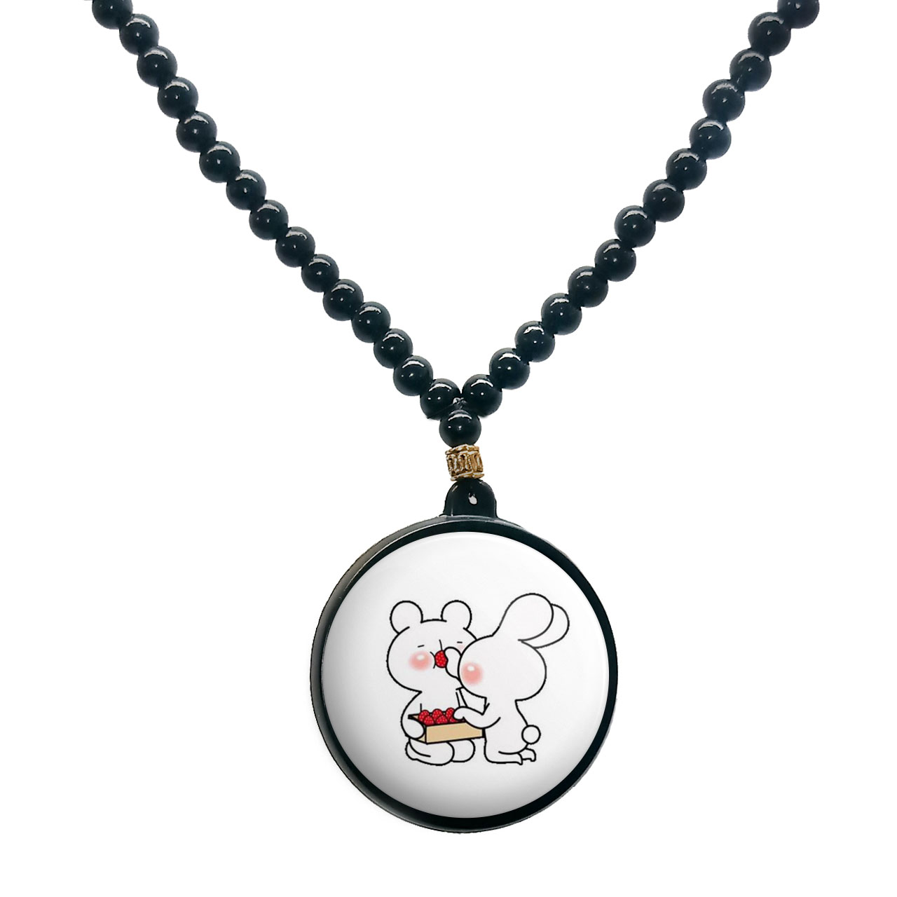 گردنبند پرمانه طرح عاشقانه کد pmd.5320 مدل دو طرفه