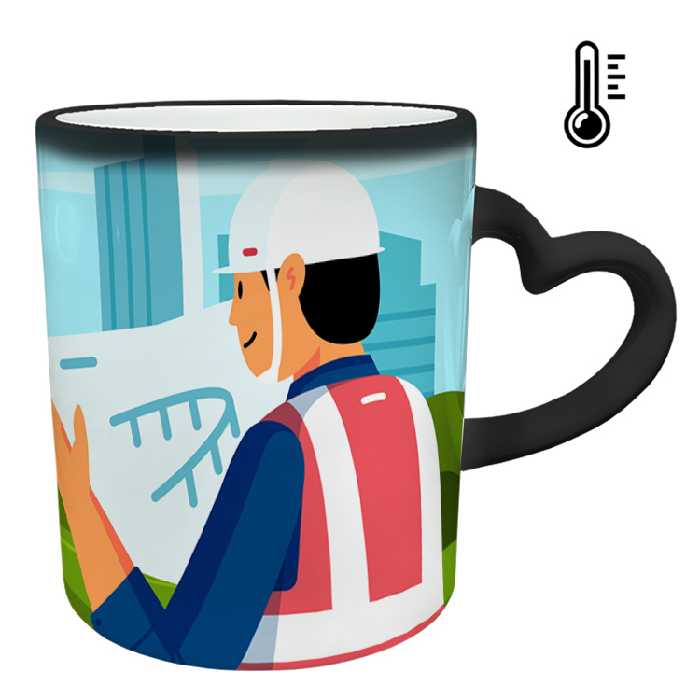 ماگ حرارتی مدل دسته قلبی طرح مهندس کد 42