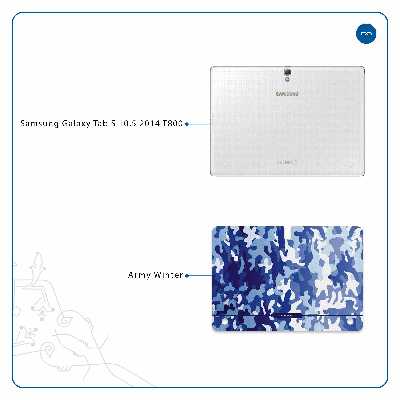 برچسب پوششی ماهوت مدل Army-Winter مناسب برای تبلت سامسونگ Galaxy Tab S 10.5 2014 T800