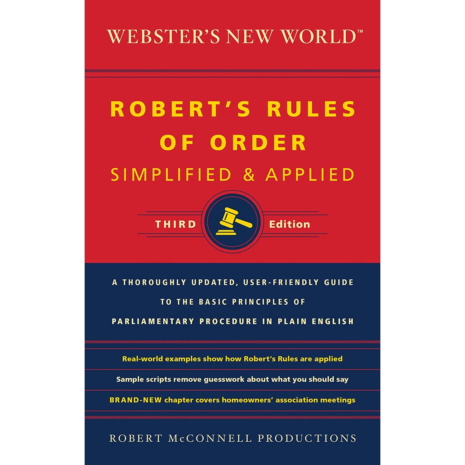 کتاب Webster,s New World Robert,s Rules Of Order Simplified And Applied, Third Ed اثر Robert McConnell Productions انتشارات Collins Reference
