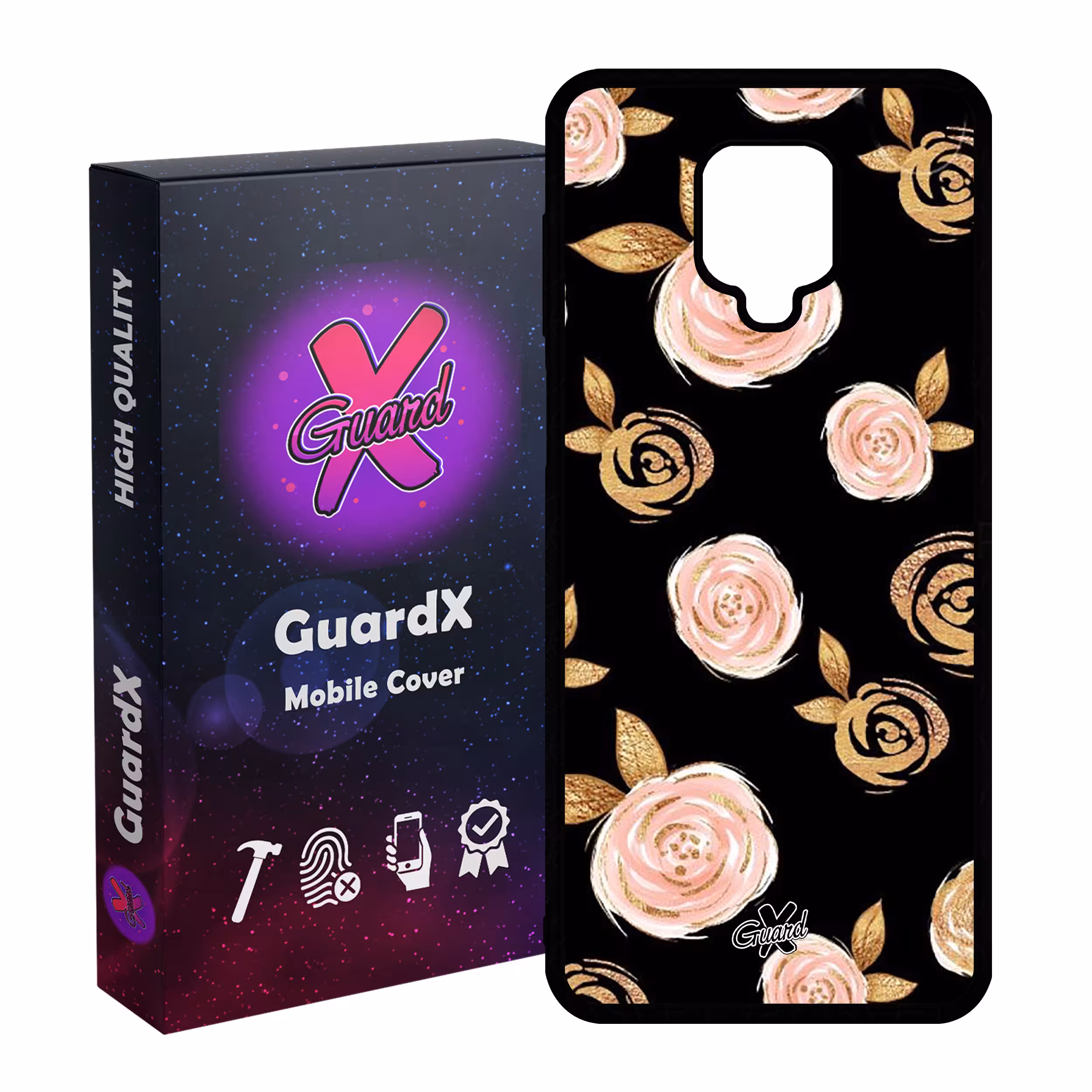 کاور گارد ایکس طرح Flower مدل Glass10105 مناسب برای گوشی موبایل شیائومی Redmi Note 9S / Note 9 Pro / Note 9 Pro Max