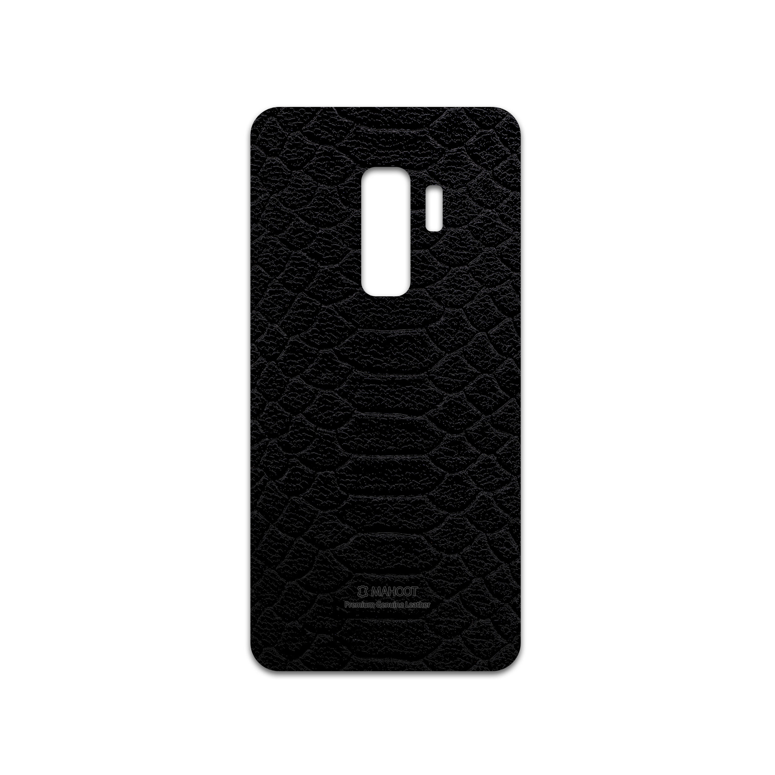 برچسب پوششی ماهوت مدل Black-Snake-Leather مناسب برای گوشی موبایل سامسونگ Galaxy S9 Plus