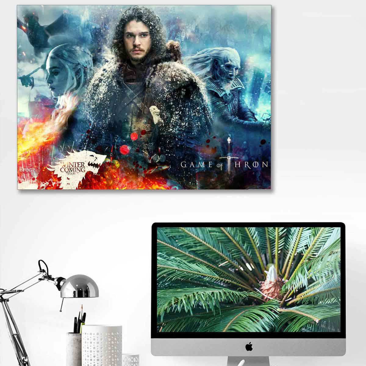 تابلو شاسی گالری استاربوی طرح بازی تاج و تخت مدل هنری 381