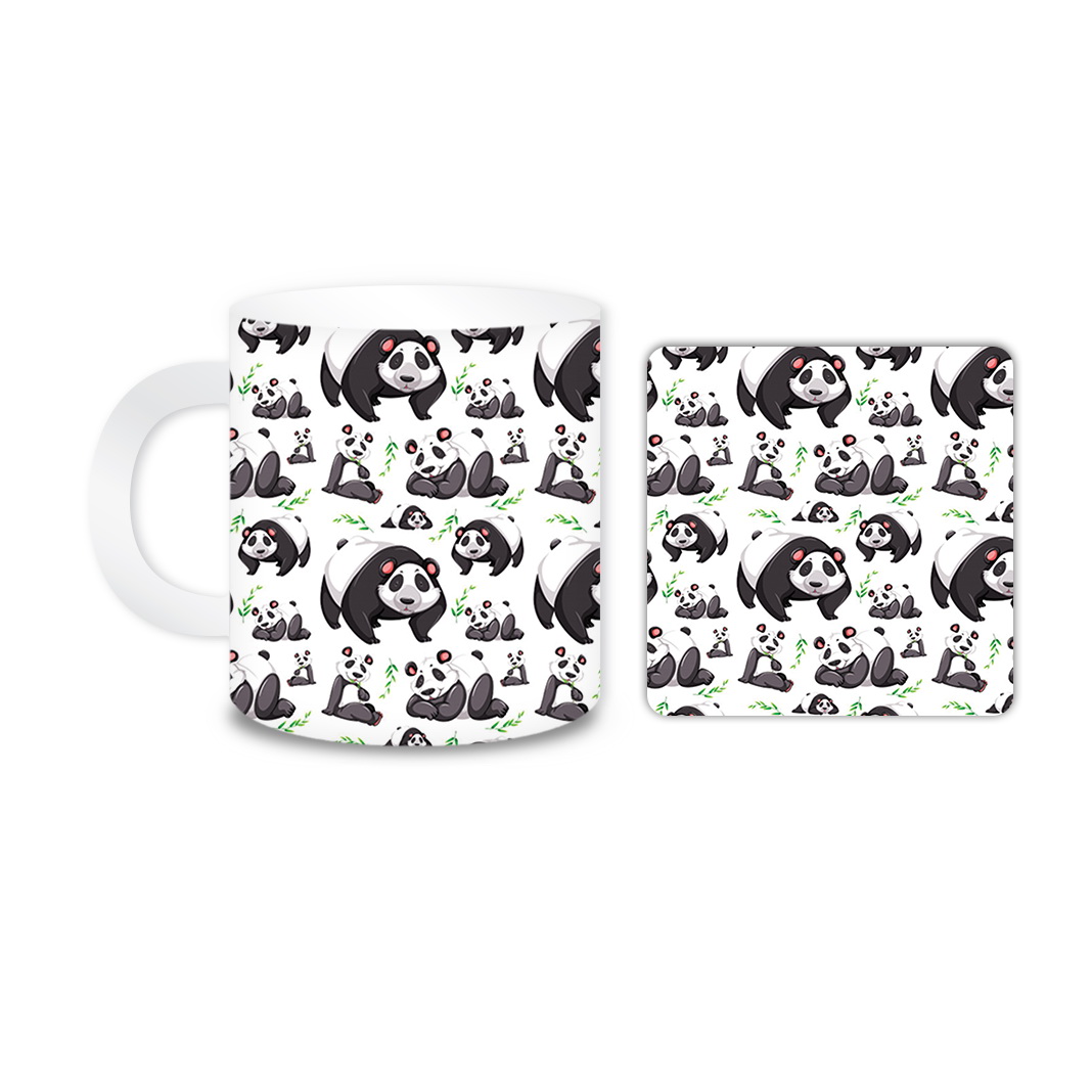 ماگ مدل پاندا کد 396 به همراه زیر لیوانی