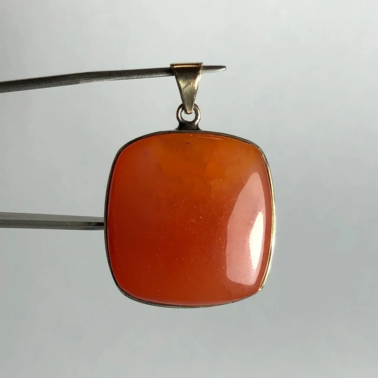 گردنبند طلاروسی عقیق کارنلین درجه یک 240742