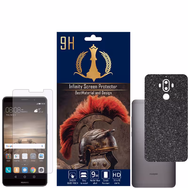 برچسب پوششی اینفینیتی مدل PRO MAX مناسب برای گوشی موبایل هوآوی MATE 9 به همراه محافظ صفحه نمایش