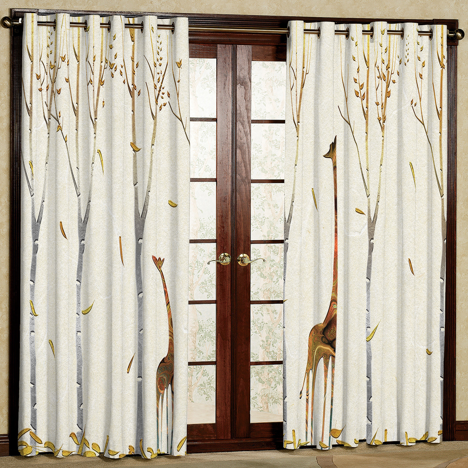 پرده مدل زرافه مخمل پانچی کد 2484 سایز 200x140 سانتی متر