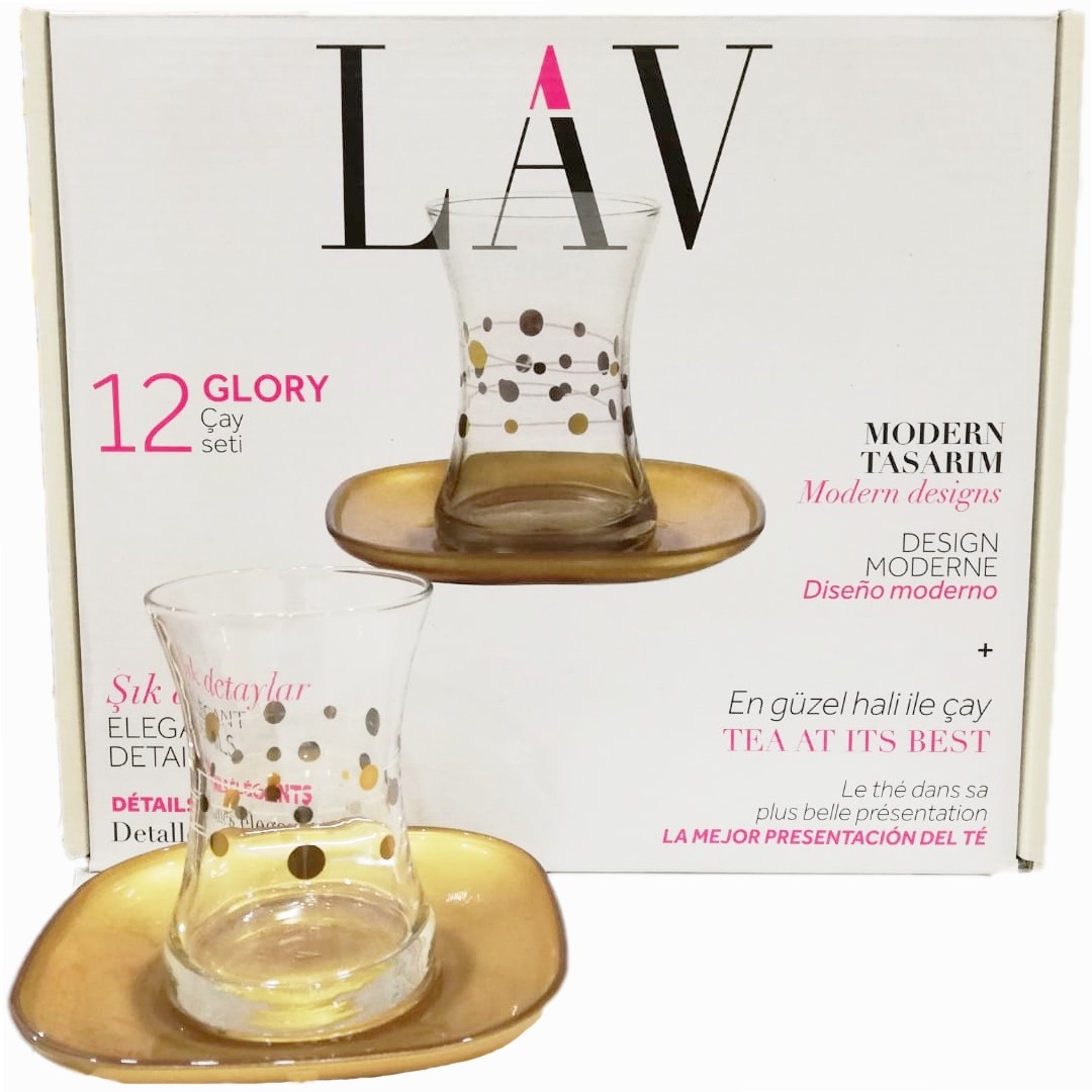 ست استکان و نعلبکی طرح گلوری برند لاو 