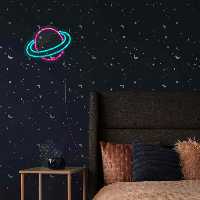 چراغ دیواری نئون دیزاین طرح Planet_MLC