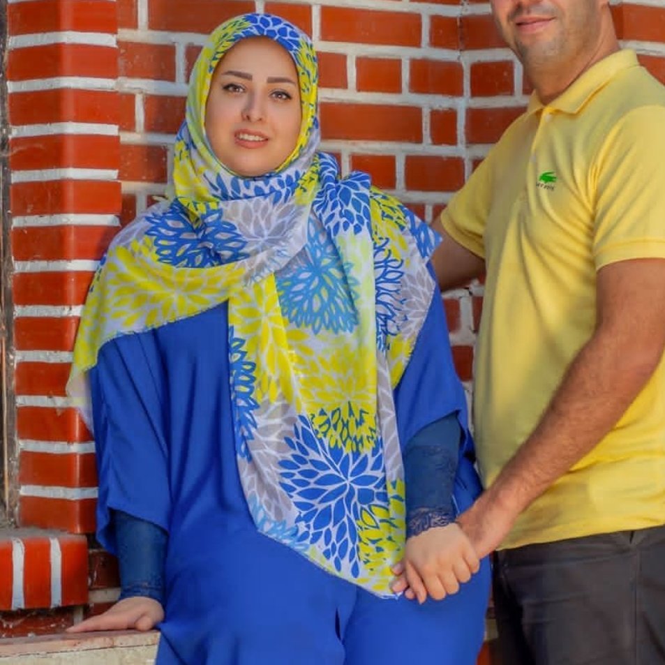روسری رنگی  نخی طرح گل  قواره 130