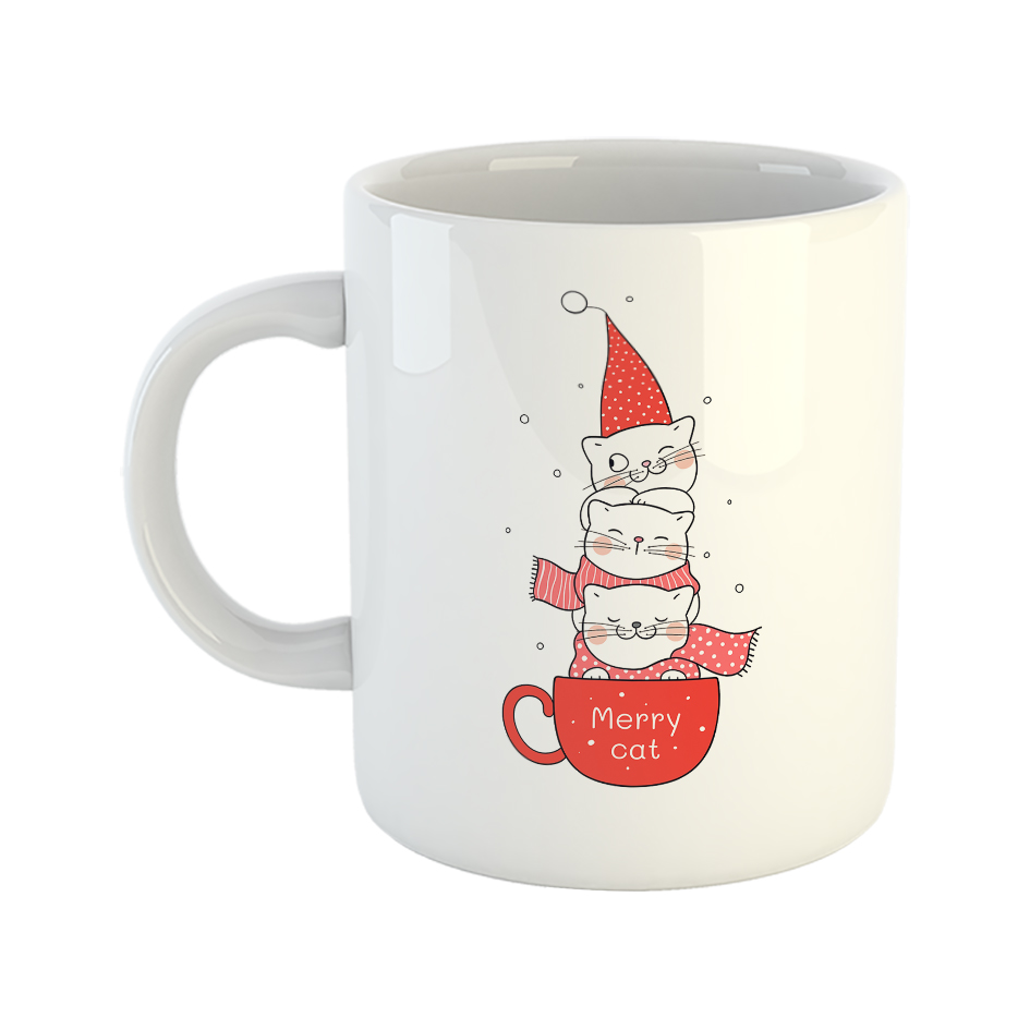 ماگ طرح گربه در فنجان قهوه