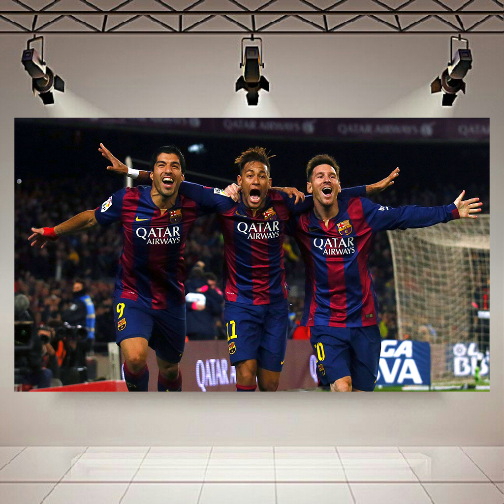 تابلو بوم طرح فوتبال مدل بازیکنان بارسلونا کد AR7880