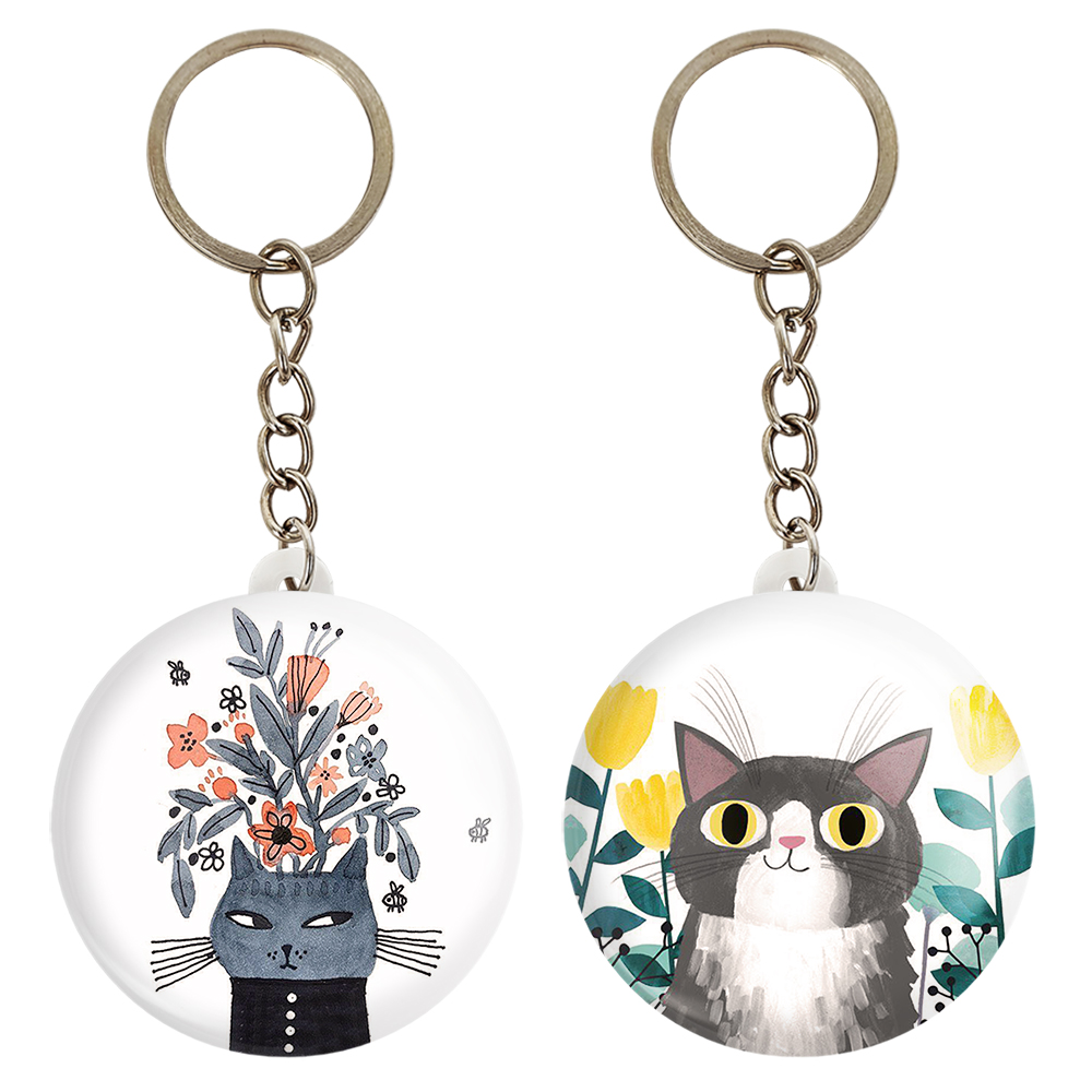 جاکلیدی خندالو مدل گربه کد 52385204 مجموعه 2 عددی