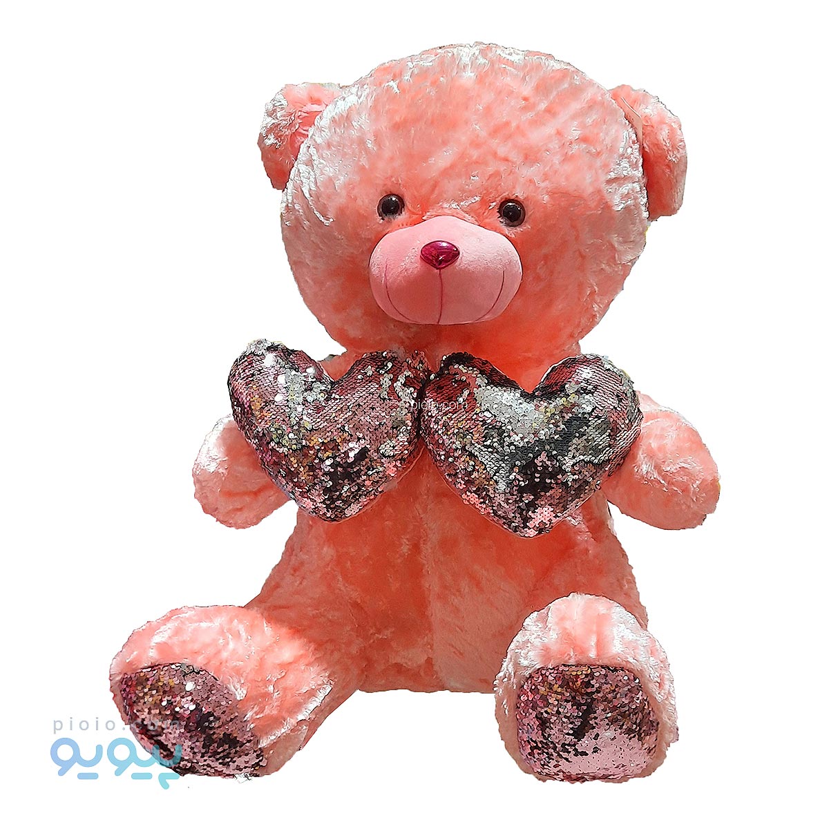 عروسک خرس ولنتاین دو قلب