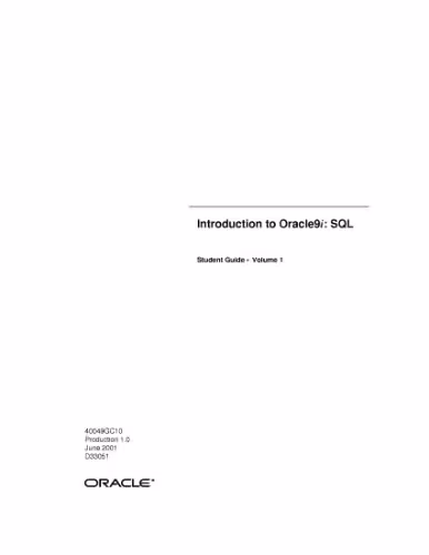 خرید و دانلود نسخه کامل کتاب Introduction to Oracle 9i SQL Student Guide (Vol 1)