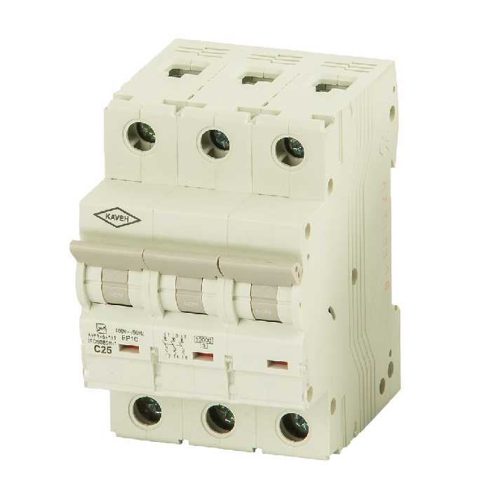 کلید مینیاتوری 100 آمپر سه فاز AC الکترو کاوه کد C100-10KA-3P