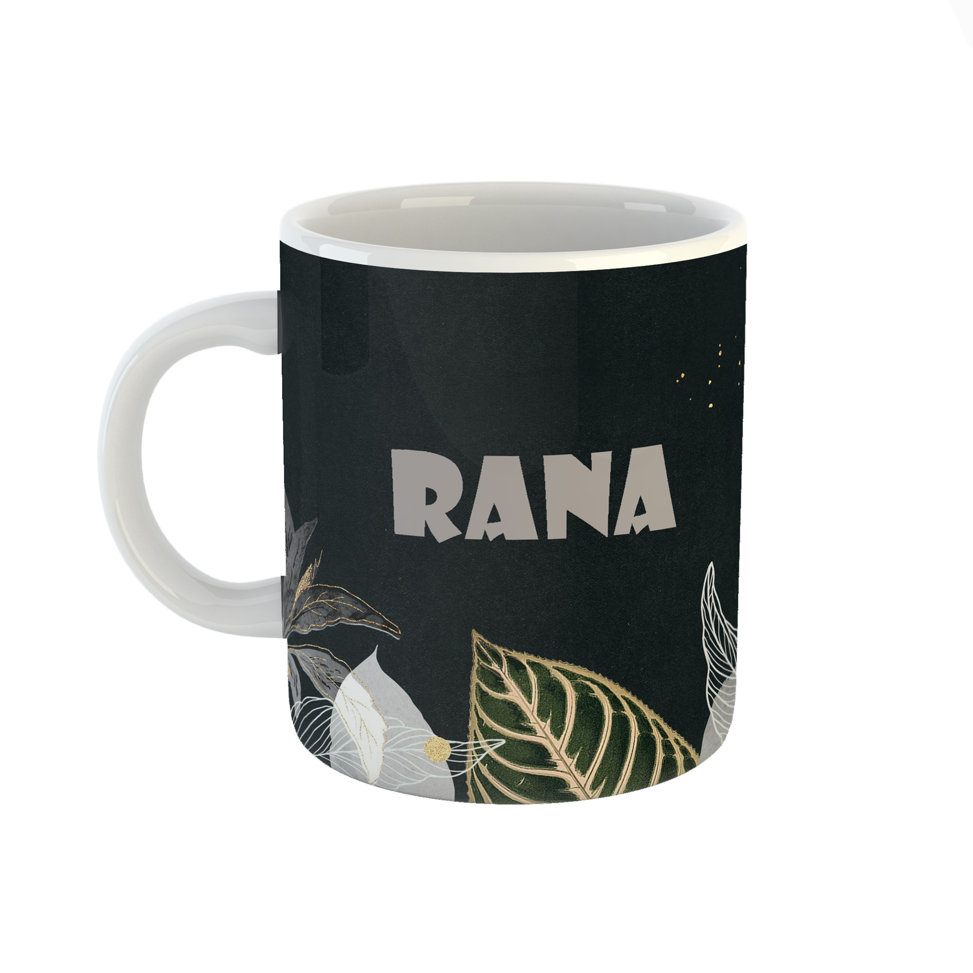 ماگ طرح اسم رعنا مدل برگ کد 545