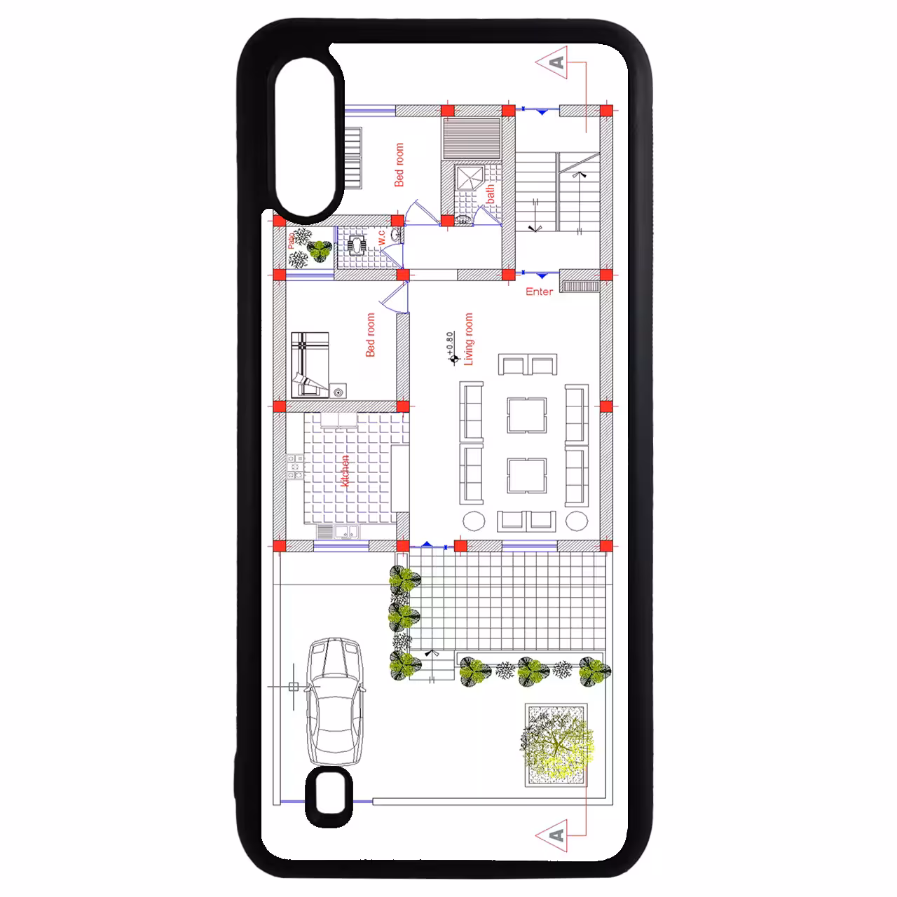 کاور طرح نقشه کد 11050646 مناسب برای گوشی موبایل سامسونگ galaxy a10