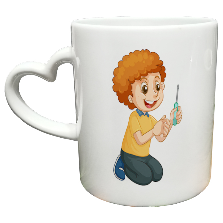 ماگ مدل دسته قلبی طرح مهندس کد 46