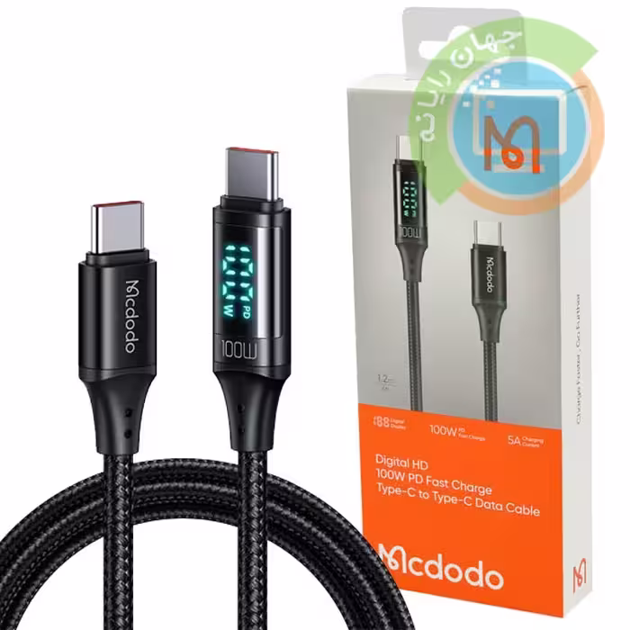 کابل فست شارژ Mcdodo CA-110 Type-C to Type-C PD 100W 5A 1.2m