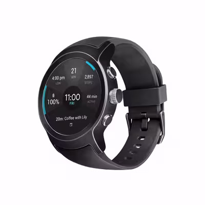 برچسب ماهوت طرح Matte Black مناسب برای ساعت هوشمند ال جی Watch Sport