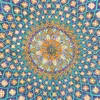 رومیزی قلمکار زابلیان طرح گنبد مسجد شیخ لطف الله کد 120G