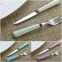  چاقو و چنگال  خالخالی مارک فیور استیل و پلاستیک فشرده باکیفیت