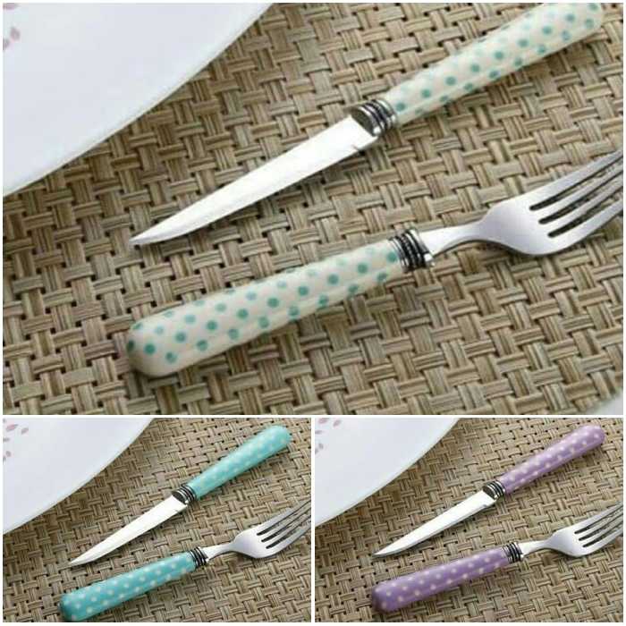  چاقو و چنگال  خالخالی مارک فیور استیل و پلاستیک فشرده باکیفیت