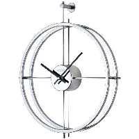 ساعت دیواری فلزی لوتوس مدل BRUNO کد M-18029 رنگ SILVER