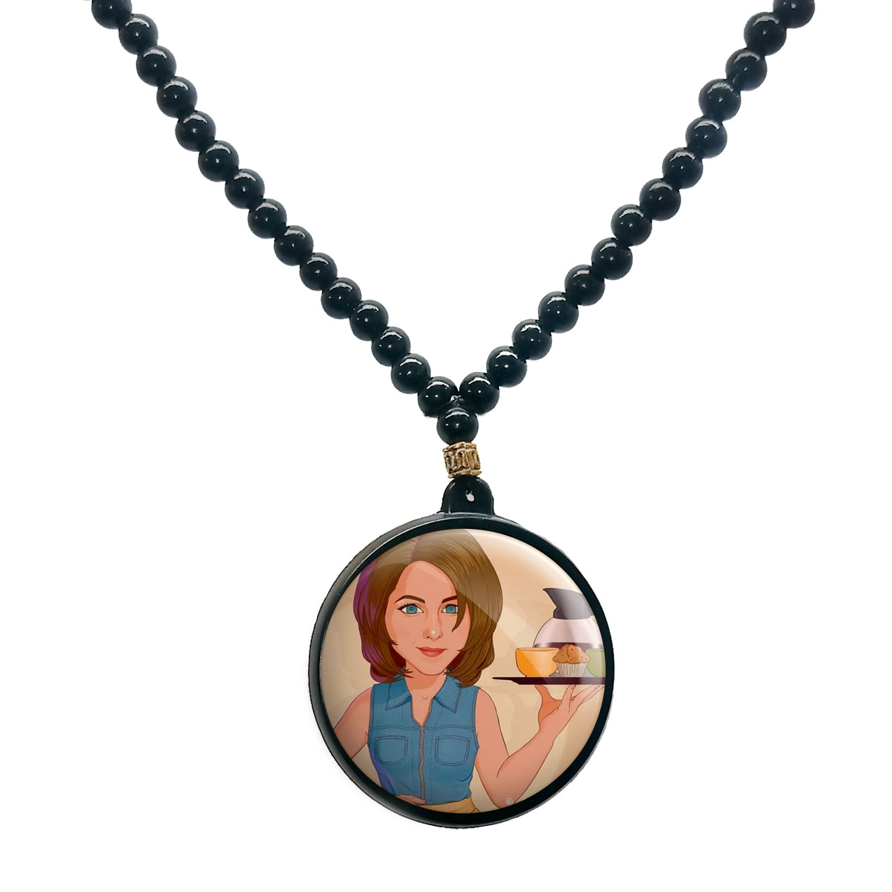 گردنبند پرمانه طرح فرندز کد pmd.18914 مدل دو طرفه