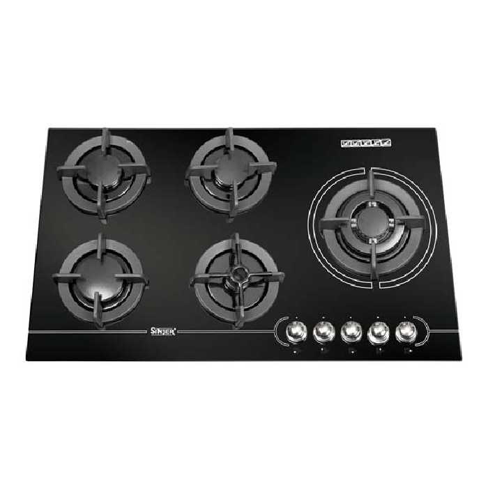 اجاق گاز صفحه ای سینجر پنج شعله مدل SDG-501W