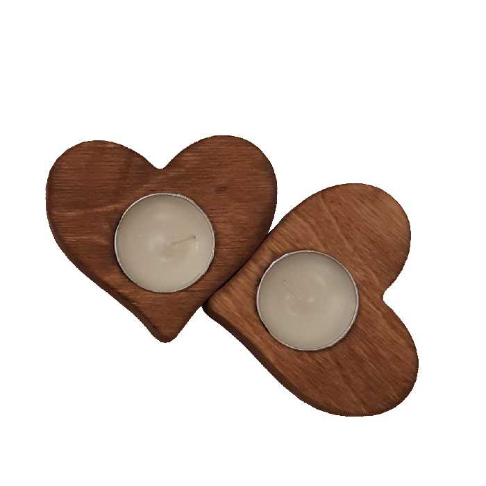 جا شمعی مدل قلبی مجموعه 2 عددی