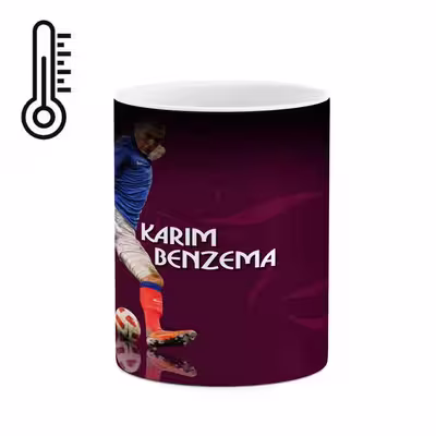 ماگ حرارتی طرح فوتبالیست Karim benzema مدل mgph12395
