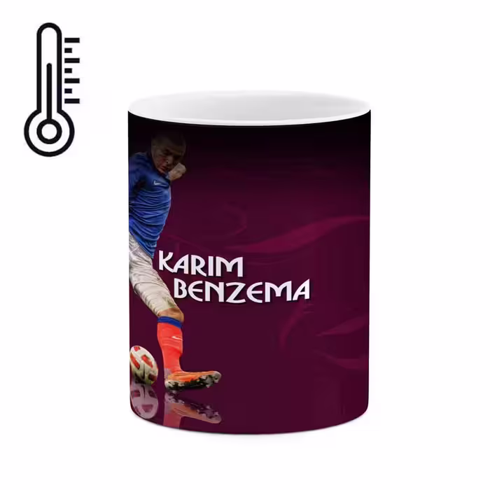 ماگ حرارتی طرح فوتبالیست Karim benzema مدل mgph12395