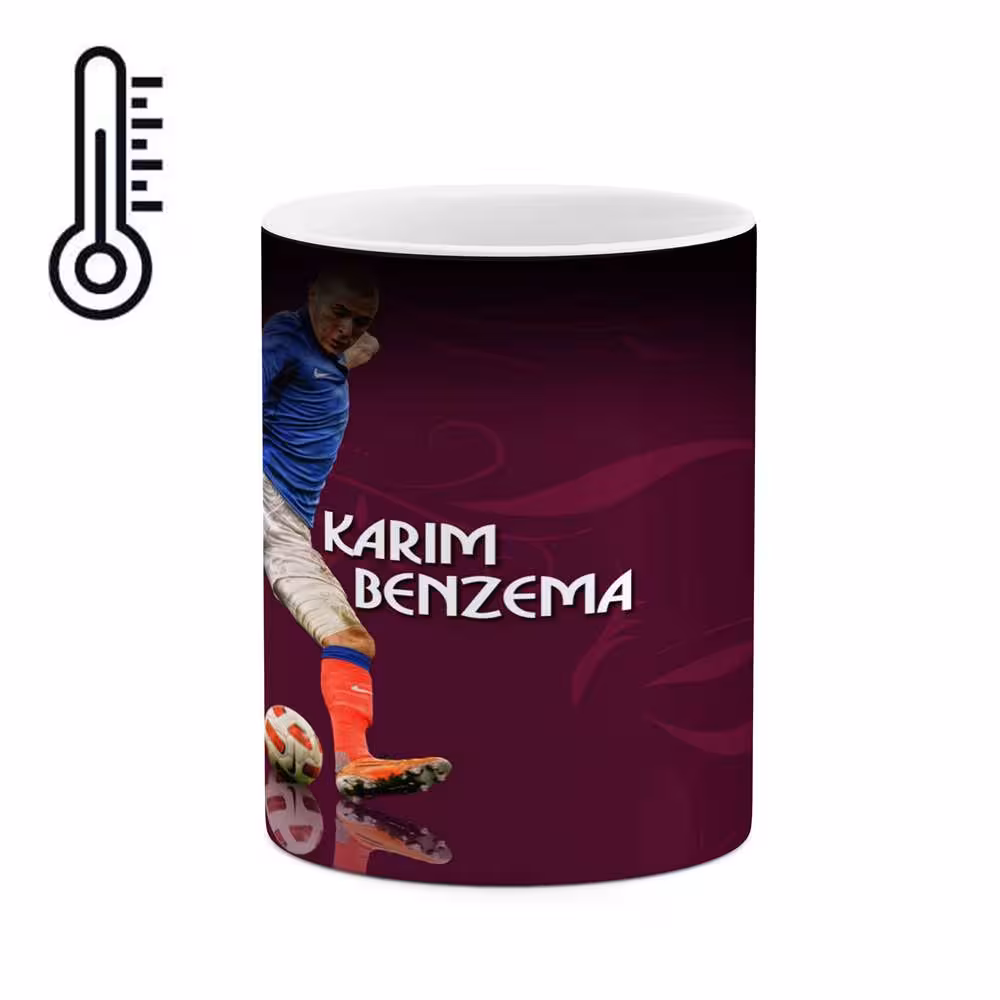 ماگ حرارتی طرح فوتبالیست Karim benzema مدل mgph12395