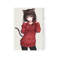 دفتر مشق 100 برگ نیکاد طرح دخترانه مدل انیمه CAT GIRL کد A4 | چاوه
