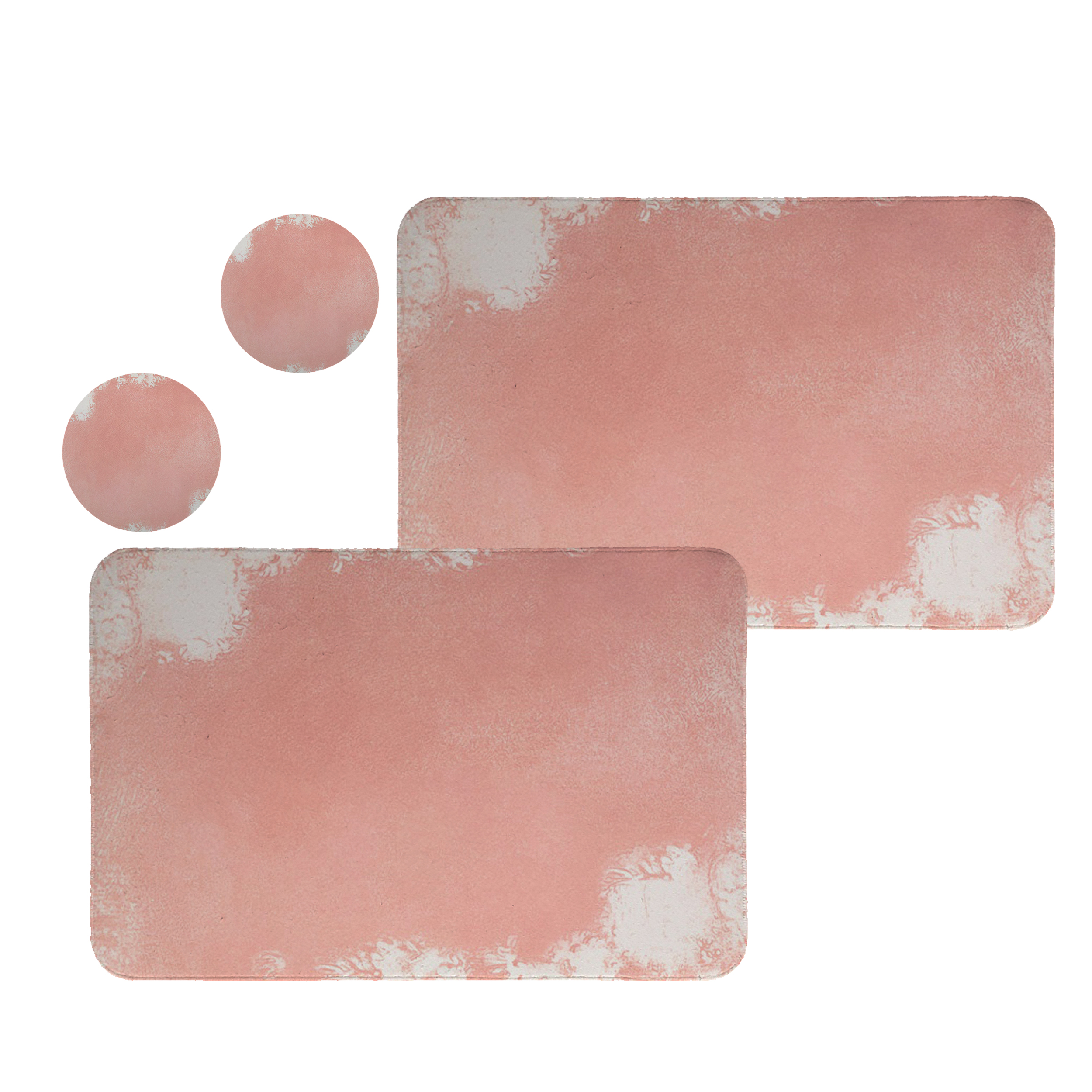 زیربشقابی طرح فانتزی کد 8161 بسته 2 عددی همراه زیر لیوانی 