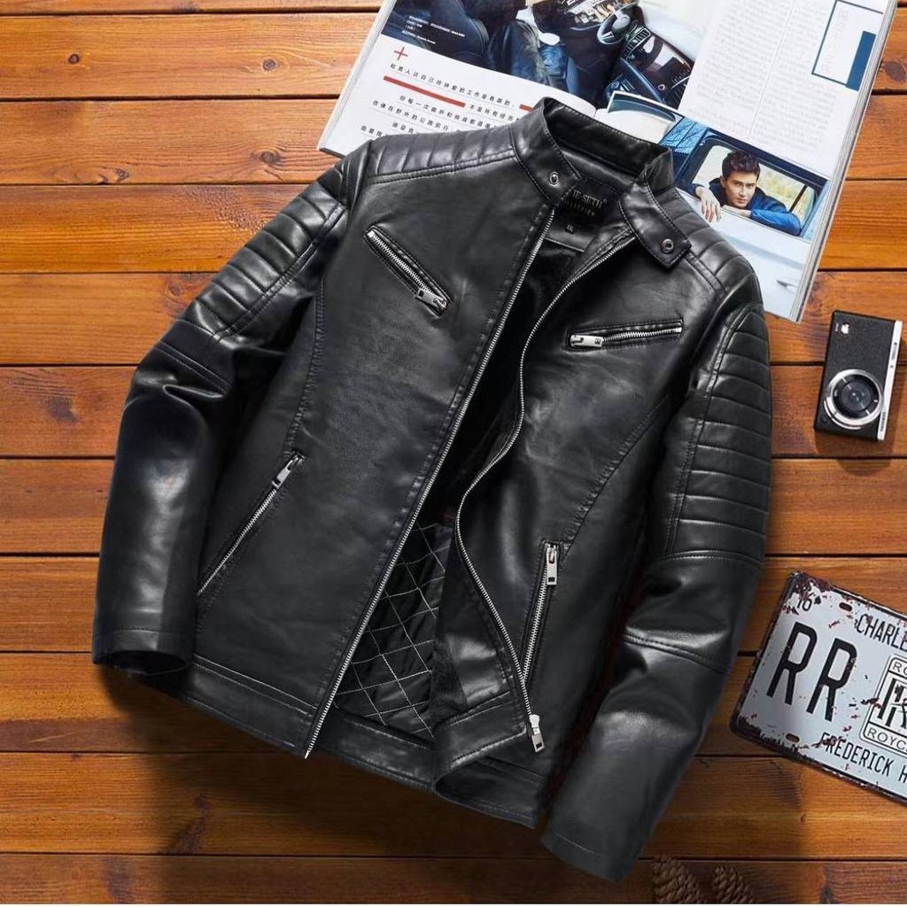 کاپشن چرم وارداتی ، آستر داخل خز حوله ای و تنخور شیک و جذاب