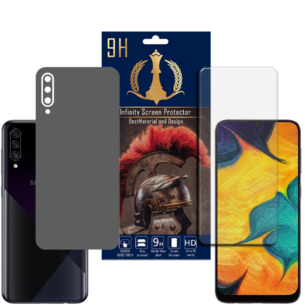 برچسب پوششی اینفینیتی مدل PRO MAX مناسب برای گوشی موبایل سامسونگ Galaxy A30S به همراه محافظ صفحه نمایش