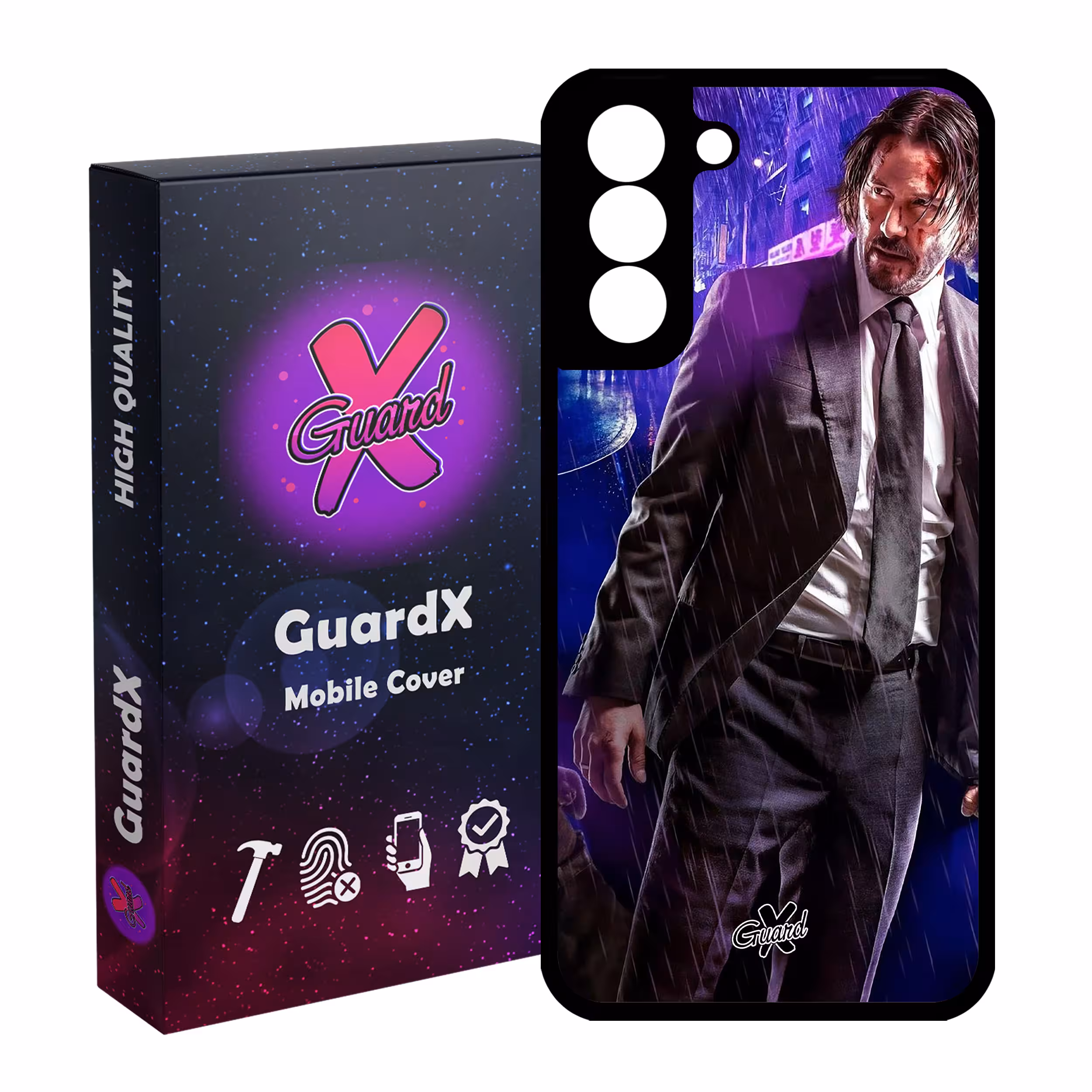 کاور گارد ایکس طرح John Wick مدل Glass10124 مناسب برای گوشی موبایل سامسونگ Galaxy S21 FE