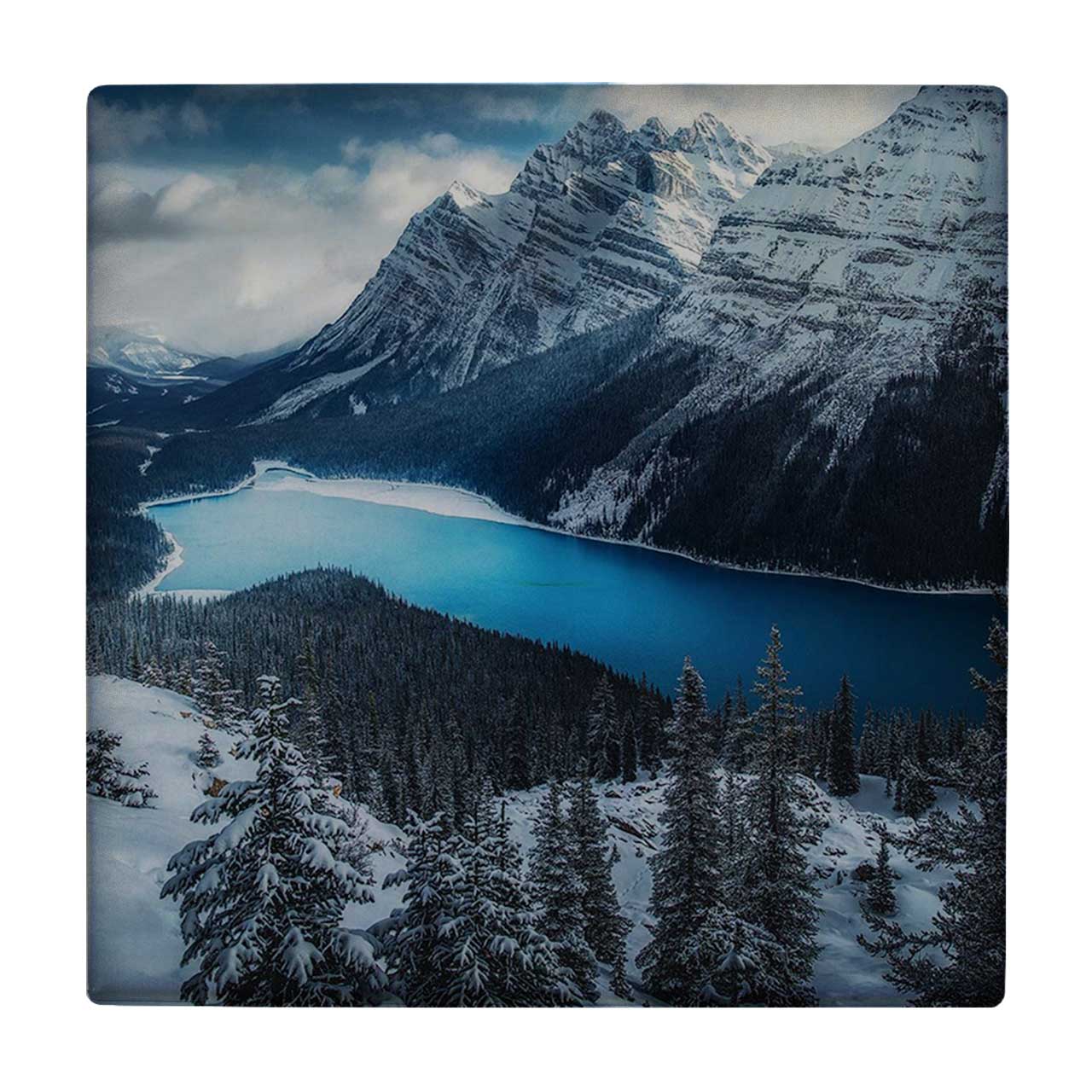 کاشی کارنیلا طرح دریاچه کوهستانی مدل لوحی کد klh784