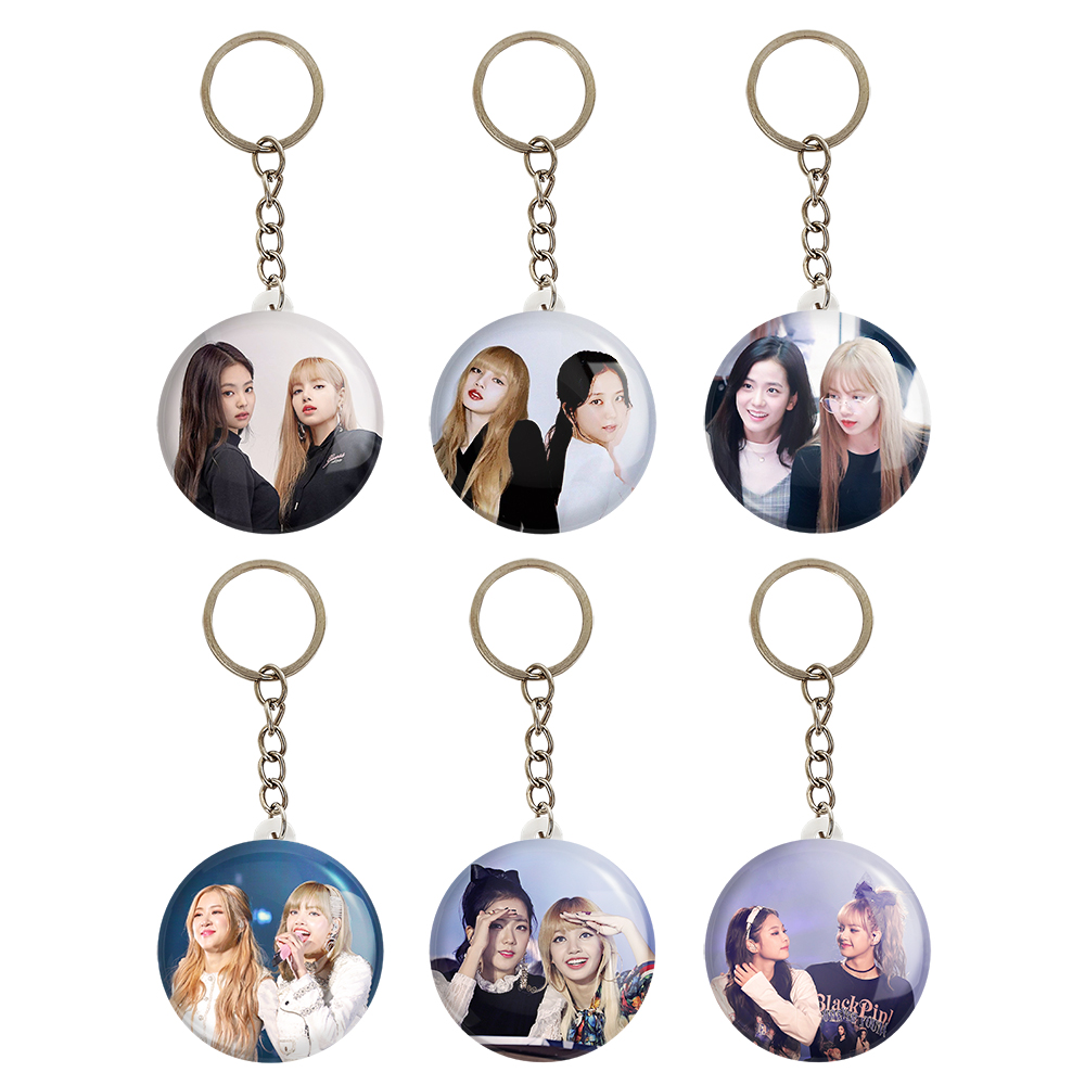 جاکلیدی خندالو مدل گروه بلک پینک کد 706B مجموعه 6 عددی