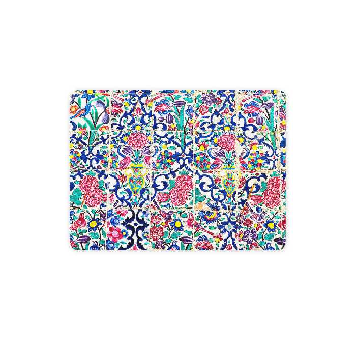 ماوس پد ترمه طراحان ایده مدل کاشی گل و مرغ کد cfp1298 