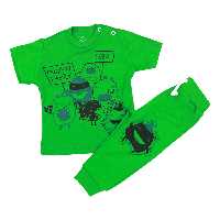 ست تی شرت و شلوار اسپرت tida طرح monster رنگ سبز